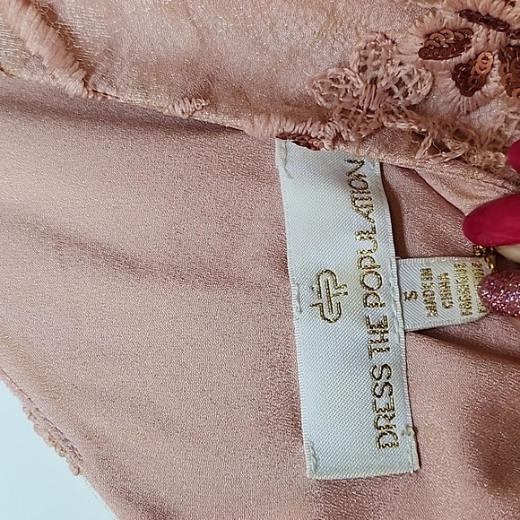 Dress The Population Fairycore Ally Floral Cocktail Dress Size Small - Picture 6 of 16